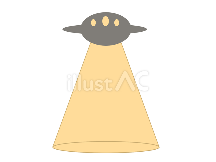 UFOにキャトられる ufo,未確認飛行物体,ユーフォーのイラスト素材