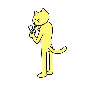 Cat taking notes, , JPG and PNG