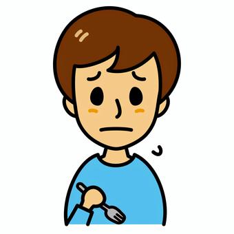 若い男性　食欲がない 病気,男性,食欲,不振,食べられない,症状,味覚異常,若い,20代,30代のイラスト素材