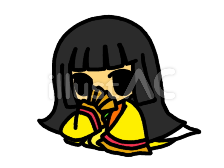 貴族　黄 貴族,十二単,平安のイラスト素材