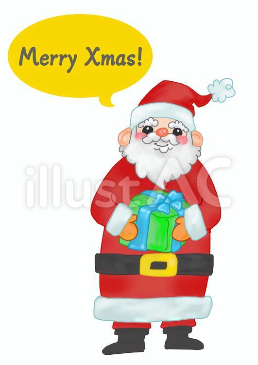 メリークリスマス！ サンタクロース,クリスマス,12月のイラスト素材