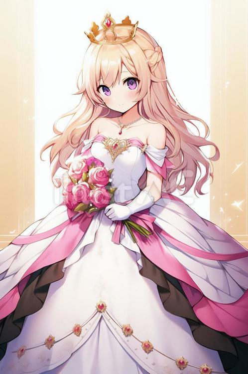 お姫様 一枚絵,女の子,萌え系のイラスト素材