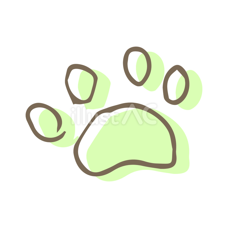 手書き風の猫の足跡 猫,肉球,足跡のイラスト素材