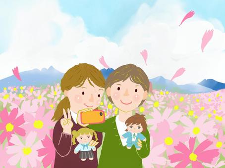 推し活　人物5 推し活,推し,推す,人物,女の子,女子,少女,大好き,写真,撮影のイラスト素材