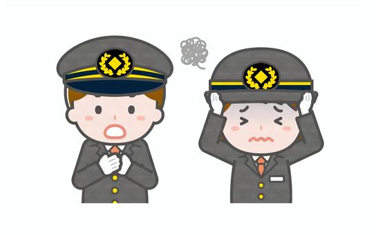 ミニ_2人_警備員の男女06 ミニ_2人_警備員の男女06 男性,女性,大人,職業,仕事,警備員,警備,防犯,監視,保安のイラスト素材