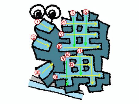 溝　漢字　書き順あり 溝,フォント,漢字,立体,文字絵,目,書き順,矢印,13画,可愛いのイラスト素材