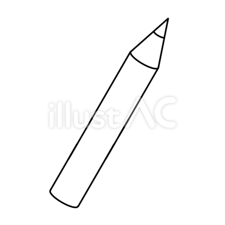 長い鉛筆（線画） 鉛筆,筆記具,筆記用具のイラスト素材