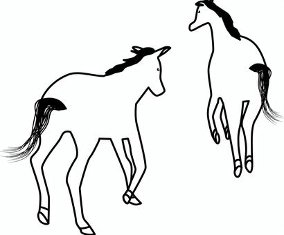 Illustration, घोड़ा, रन, पीछे से सूरत, 
