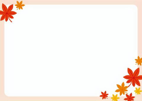 秋らしいもみじの紅葉フレーム　ピンク 紅葉,背景,秋,もみじ,壁紙,フレーム,枠,飾り,コピースペース,余白のイラスト素材
