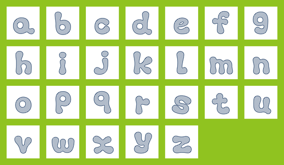 やわ文字 斜線 アルファベット小文字 やわ文字 斜線 アルファベット小文字 文字,オリジナル,やわらかい,ぐにゃぐにゃ,斜線,テクスチャ,模様,フチ文字,太字,書体のイラスト素材