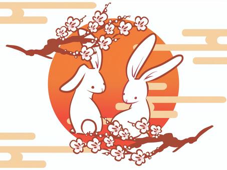 New Year's card illustration 1, JPG and PNG New Year's card illustration 1, years, new year's card, rabbit, JPG and PNG