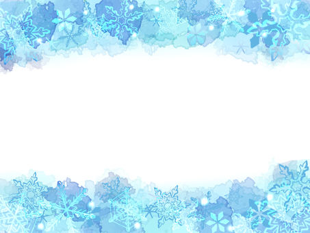 雪の結晶のフレーム2 雪,結晶,雪の結晶,フレーム,キラキラ,手描き,光,ぼかし,背景,冬のイラスト素材