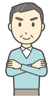 ニット中年男性-051-バスト