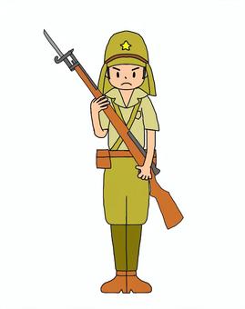 Illustration, soldados japoneses, ejército japonés de edad, imperio de japón, 