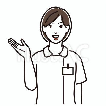 案内する女性看護師