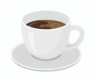 コーヒー1 コーヒー,珈琲,ホットコーヒー,コーヒーカップ,マグカップ,ソーサー,カフェ,喫茶店,飲み物,飲料のイラスト素材