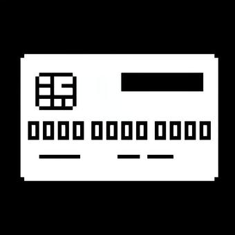クレジットカード　ドット絵 ドット絵,ドット,クレジットカード,キャッシュレス決済,電子マネー,ピクセルアート,金融アイコンのイラスト素材