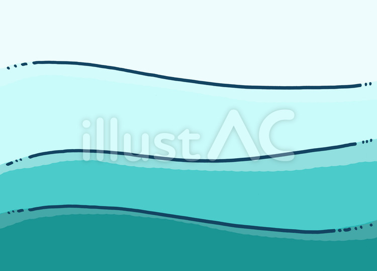 波 波,海,夏のイラスト素材