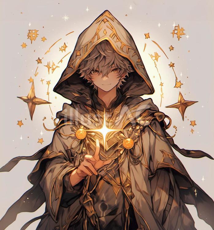 魔法使いの青年 魔法使い,魔界,キュートのイラスト素材