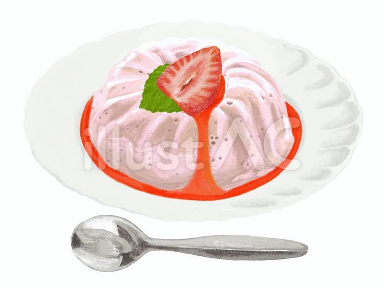 Strawberry bavarois, JPG and PNG Strawberry bavarois, strawberry, bavaroa, fruit, JPG and PNG