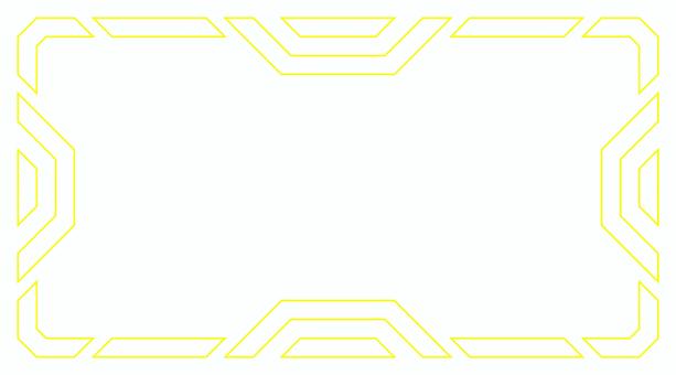 Cyberframe 3 Yellow, cyber-, サイバーパンク, geometric, JPG and PNG