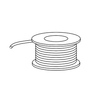 はんだ線の線画 はんだ,巻きはんだ,はんだ線,線画,モノクロ,立体,ワイヤーのイラスト素材