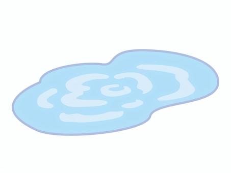 シンプルな水たまり 濡れ,こぼれる,天気,水,水たまり,水滴,青,液体,アイコン,素材のイラスト素材