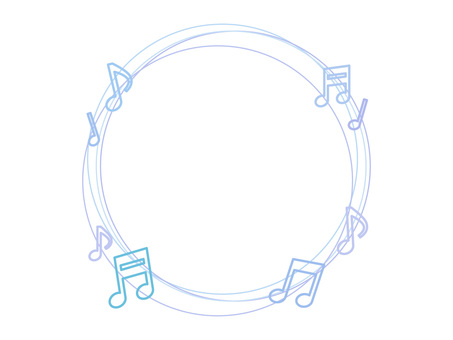 コンサート・イベント・音楽・音符円枠 音符,音楽,フレーム,背景,メロディ,歌,演奏,コンサート,イベント,ライブのイラスト素材