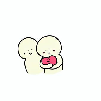 大切な気持ち見守る 大切,大事,宝物,気持ち,ハート,心,愛,愛おしい,愛情,癒しのイラスト素材