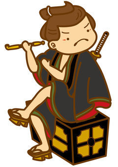 歌舞伎の盗賊-4c 歌舞伎の盗賊-4c 歌舞伎,盗賊,江戸,時代劇,着物,煙管,煙草,千両箱,髷,下駄のイラスト素材