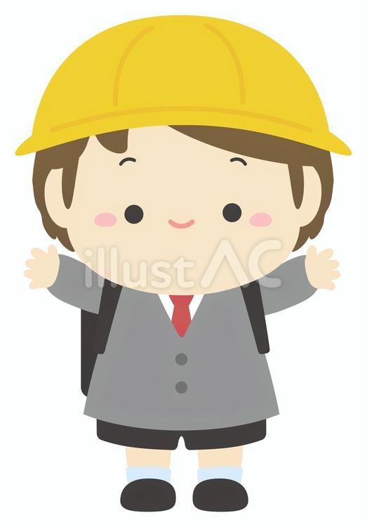 入学式-小学生の男の子とランドセル-01 入学,入学式,小学生のイラスト素材