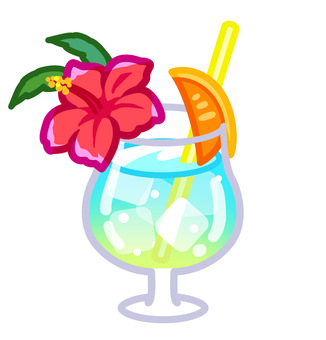 Illustration, tropical juice, juice, summer, 