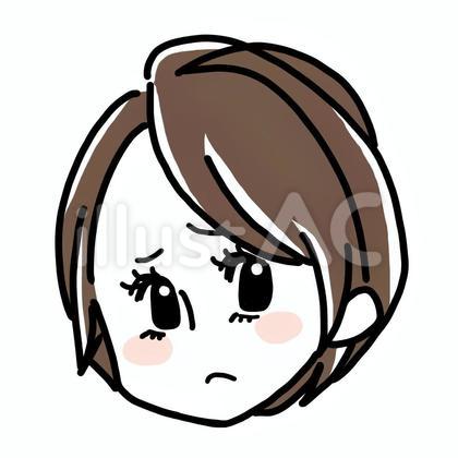 不安な女性の顔