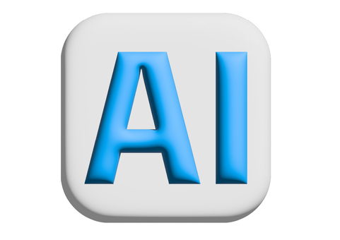 AIの3Dアイコン ai,アイコン,単体,シンプル,3d,影,素材,ベクター,立体のイラスト素材