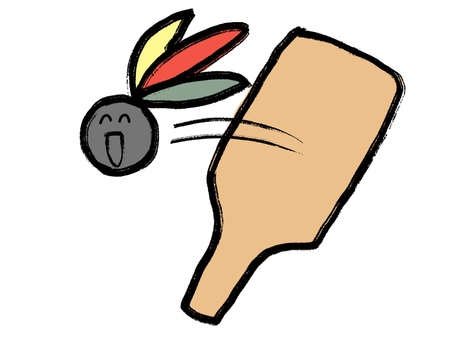 羽付き お正月,羽付き,羽つき,正月,正月遊び,羽子板のイラスト素材