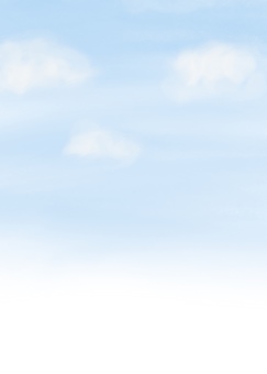 淡い青グラデとやさしい水彩の空背景ー縦2