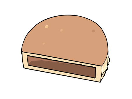 二重焼き 大判焼き 今川焼 チョコ 二重焼き,大判焼き,今川焼,和菓子,食べ物,スイーツ,屋台,チョコ,主線あり,イラスト素材のイラスト素材