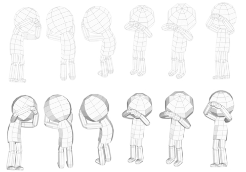 棒人間　ペパクラ風　眩しい  眩しい,チカチカ,不快感,不安,ストレス,つらい,大変,疲れる,具合悪い,繊細のイラスト素材