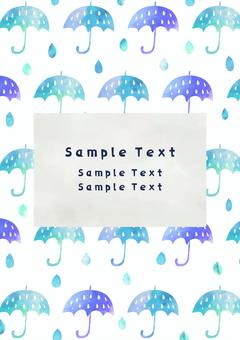 Watercolor umbrella frame 3741, , JPG, PNG and AI