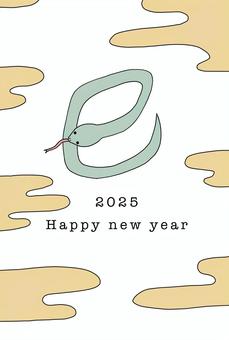 年賀状のイラスト 2025年 巳年