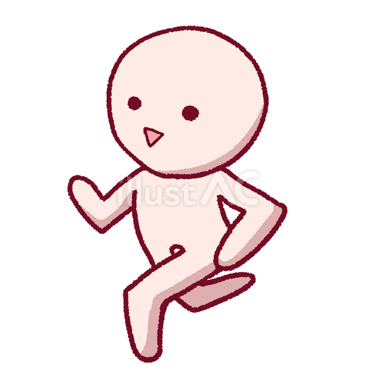 手描き風　走る 走る,ダッシュ,逃げるのイラスト素材