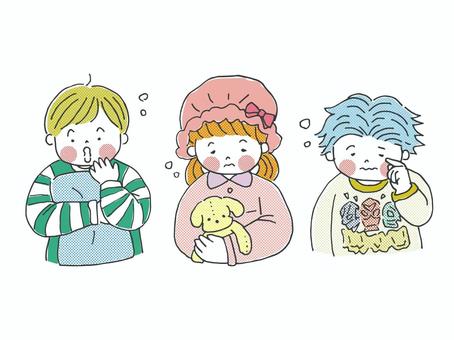 睡魔【80sTASTE_201】 睡魔,睡眠,寝不足,寝坊,寝ぼける,起床,あくび,枕,眠い,起きるのイラスト素材