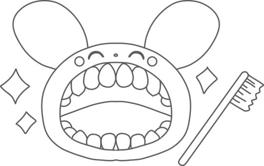 歯がぴかぴかなうさぎのはみがきのイラスト 歯がぴかぴかなうさぎのはみがきのイラスト 歯磨き,うさぎ,歯ブラシ,かわいい,動物,線画,白黒,塗り絵,ぴかぴか,歯のイラスト素材