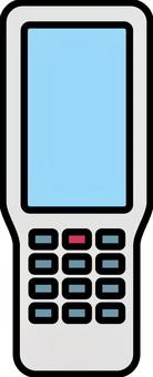 白のハンディ端末です。 白のハンディ端末です。 ハンディ,端末,在庫管理,シンプル,倉庫,作業,物流,機械,モバイル,バーコードのイラスト素材