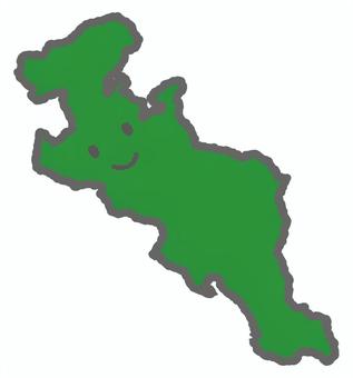 擬人化した京都府 京都府,京都,擬人化,かわいい,キャラクター,アイコン,ラフ,手書き,手描き,手書き風のイラスト素材