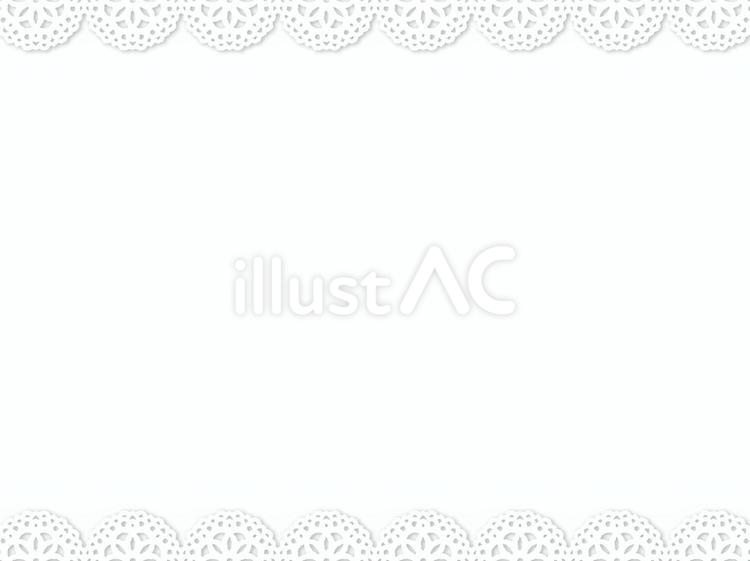 レース上下フレーム（白） レース,上下,フレームのイラスト素材