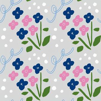 北欧風フラワー２ pink 花,花柄,植物,パターン,リピートパターン,シームレスパターン,柄,総柄,壁紙,背景のイラスト素材