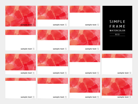 Illustration, акварельный, красный, рамка, 