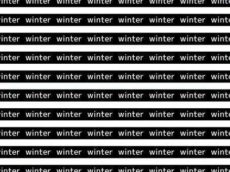 タイポグラフィ「winter」の背景 タイポグラフィ,冬,白黒,抽象,模様,背景,文字,パターン,英語,繰り返しのイラスト素材