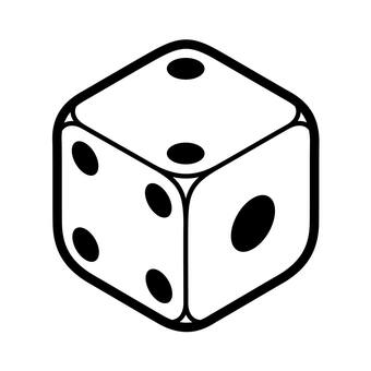 サイコロのアイコン サイコロ,2の目,賭け事,ゲーム,賭博,サイ,博打,アイコン,シンプル,マークのイラスト素材